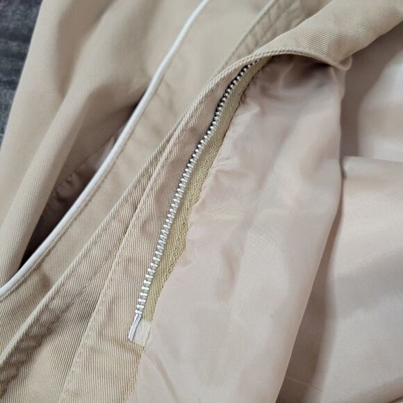 Vintage 70s Montgomery Ward Tan Lightweight Mod Coat, size 16 - Picture 6 of 8